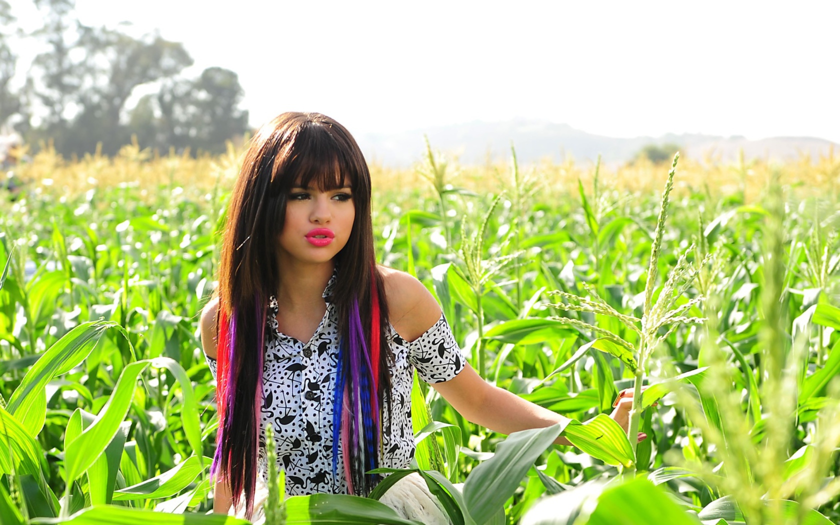 Селена Гомез в кукурузе