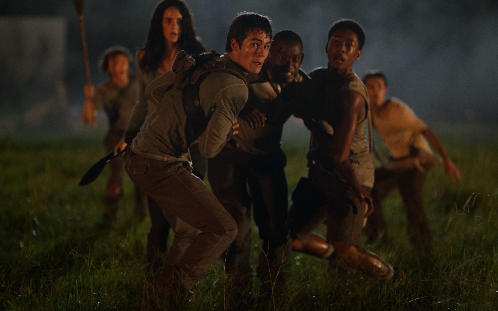 Бегущий по лабиринту на поле