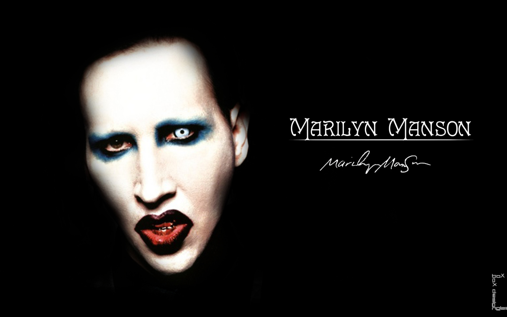 Автограф певца Marilyn Manson