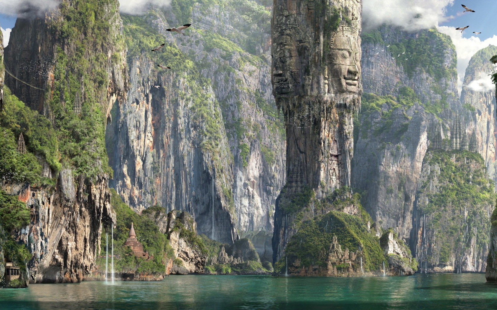 Лицо на скале