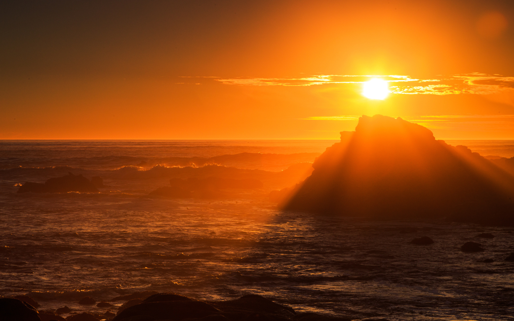 Великолепное место для заката
