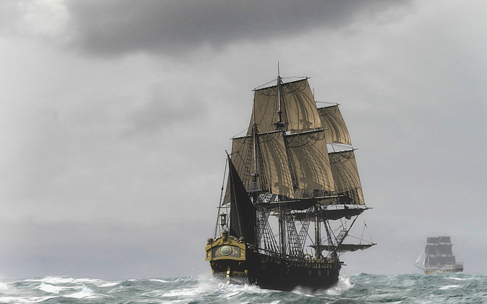 Парусники в море