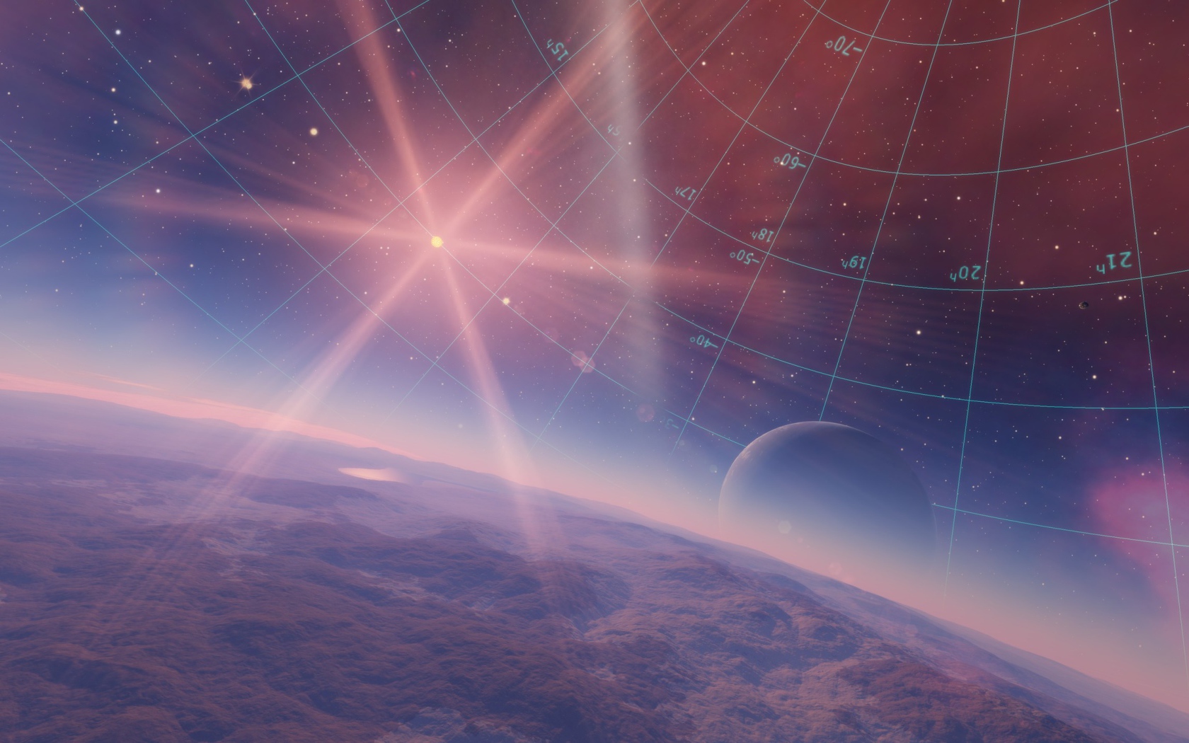 Координатная сетка в космосе