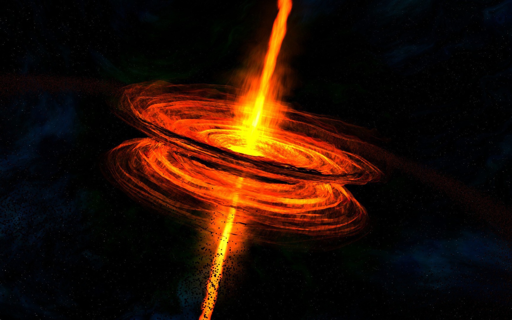 Огненная воронка в космосе