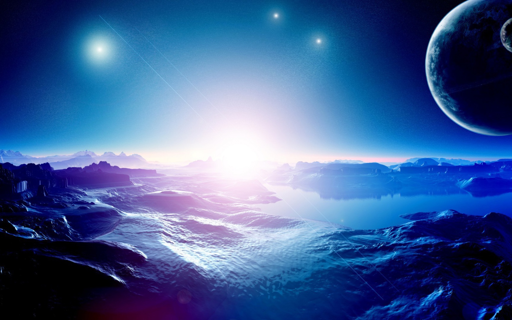 Поверхность одной из планет