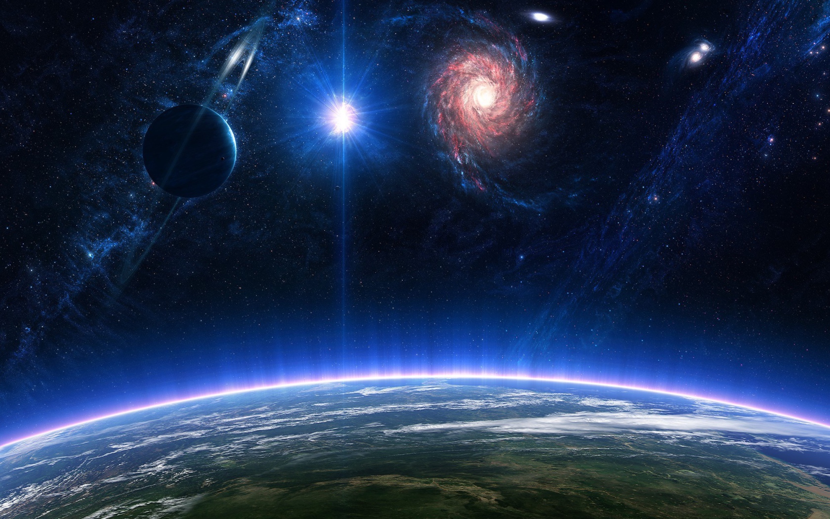 Поверхность планеты с атмосферой