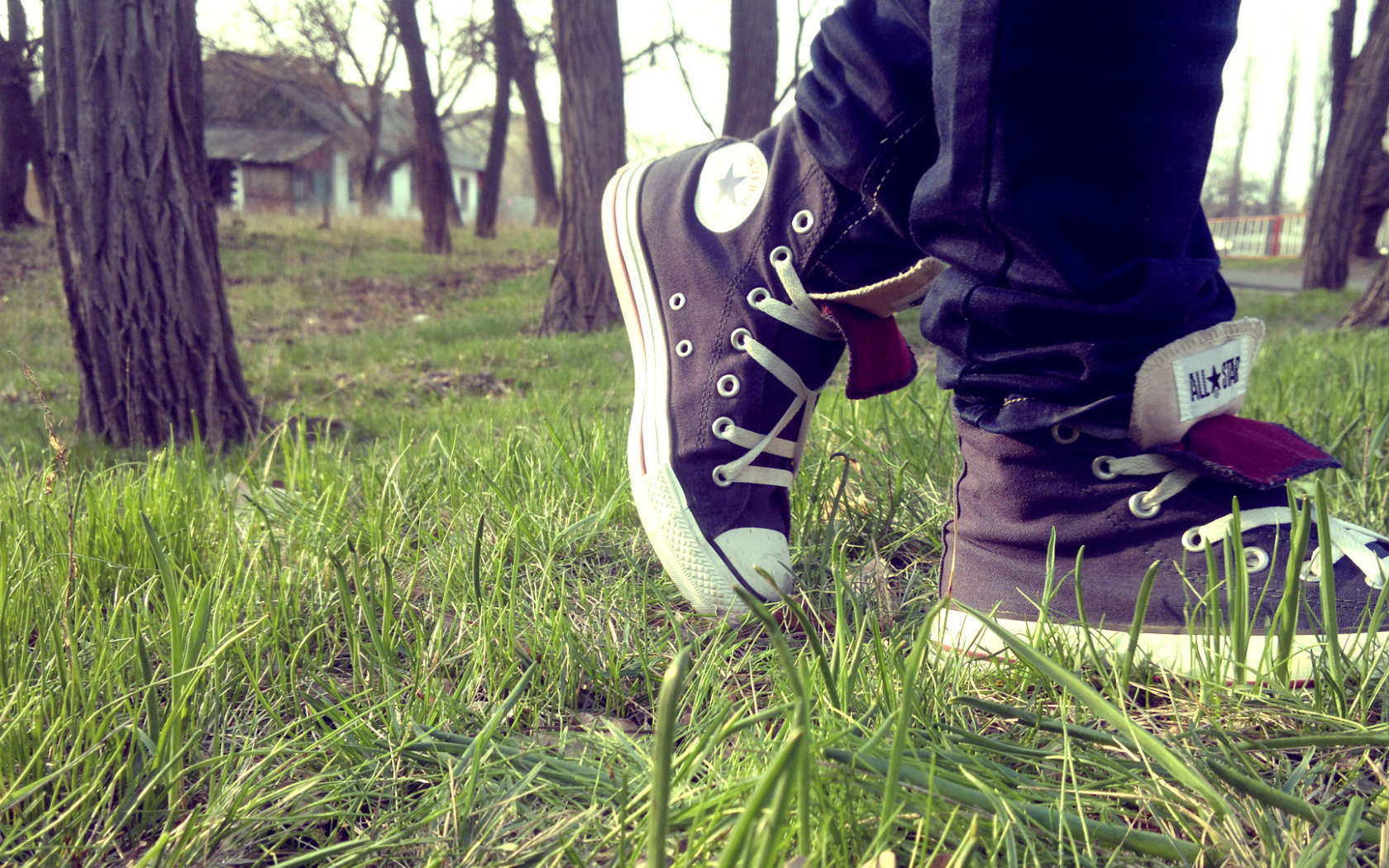 Прогулка в парке в кедах