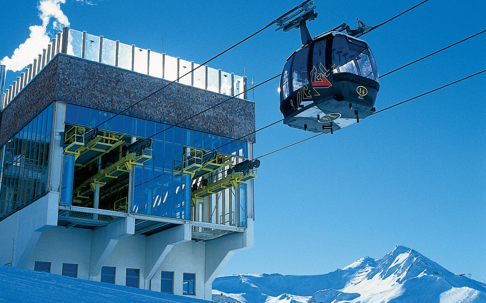 Здание подъемника на горнолыжном курорте Ишгль, Австрия