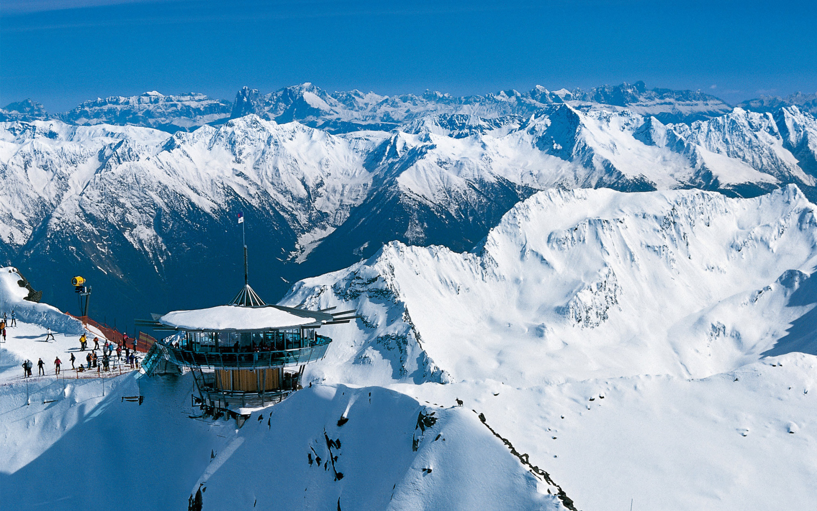 Лыжная база на горнолыжном курорте Ишгль, Австрия