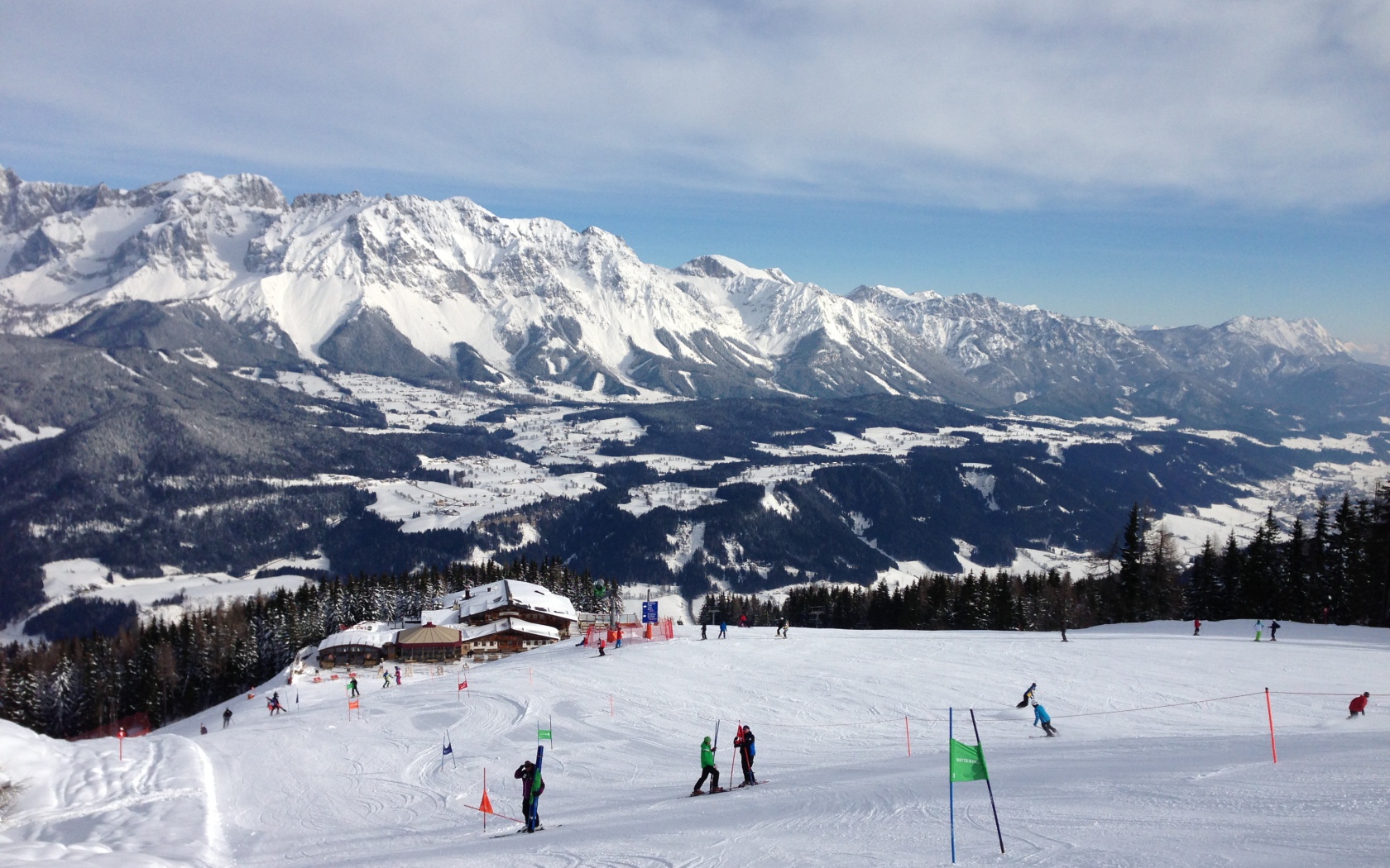 Лыжная трасса на горнолыжном курорте Шладминг, Австрия