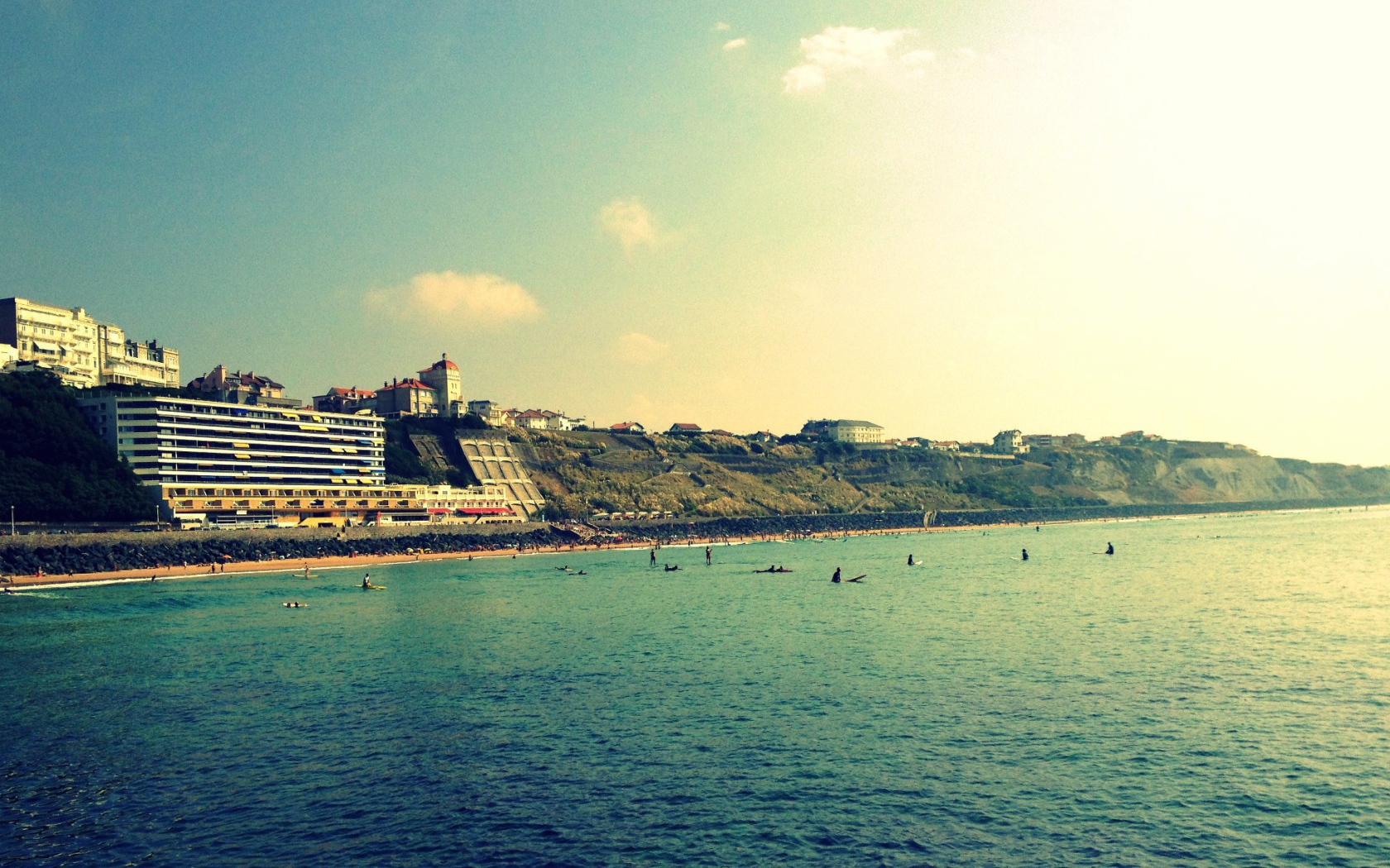 Побережье на курорте Биарриц, Франция