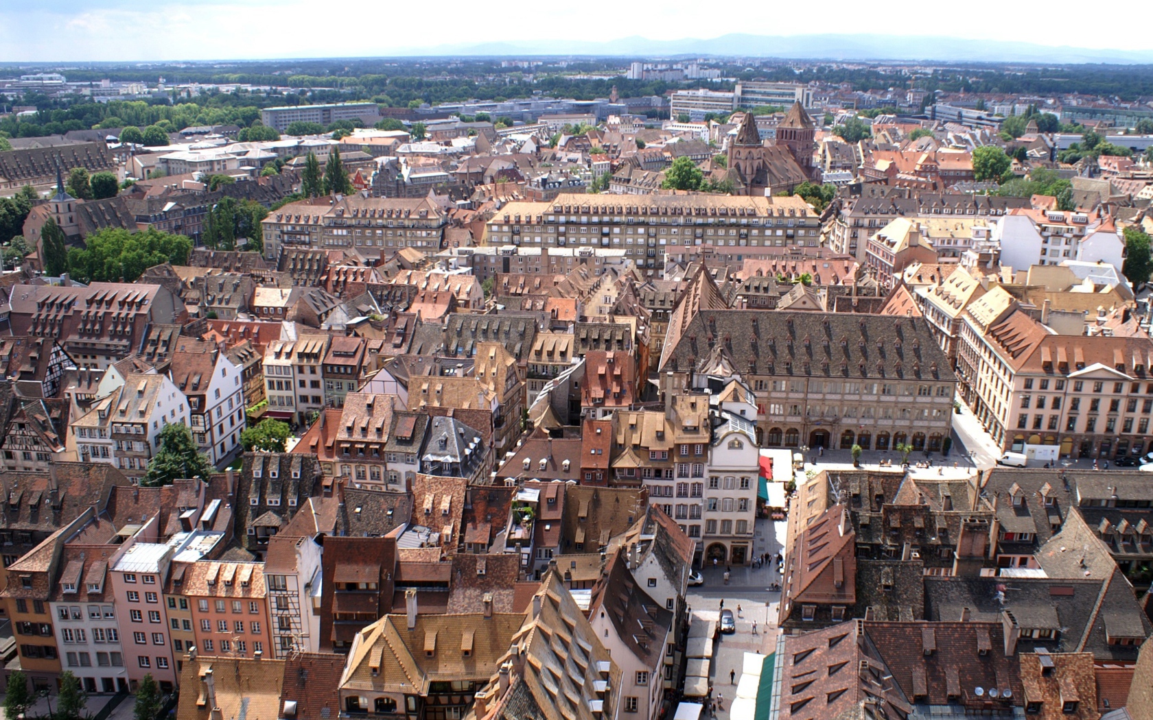 Панорама в городе Страсбург, Франция