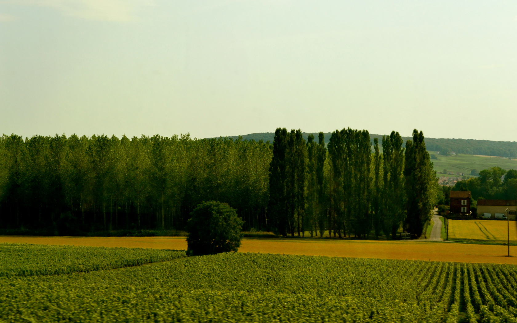 Сельский пейзаж в провинции Шампань, Франция