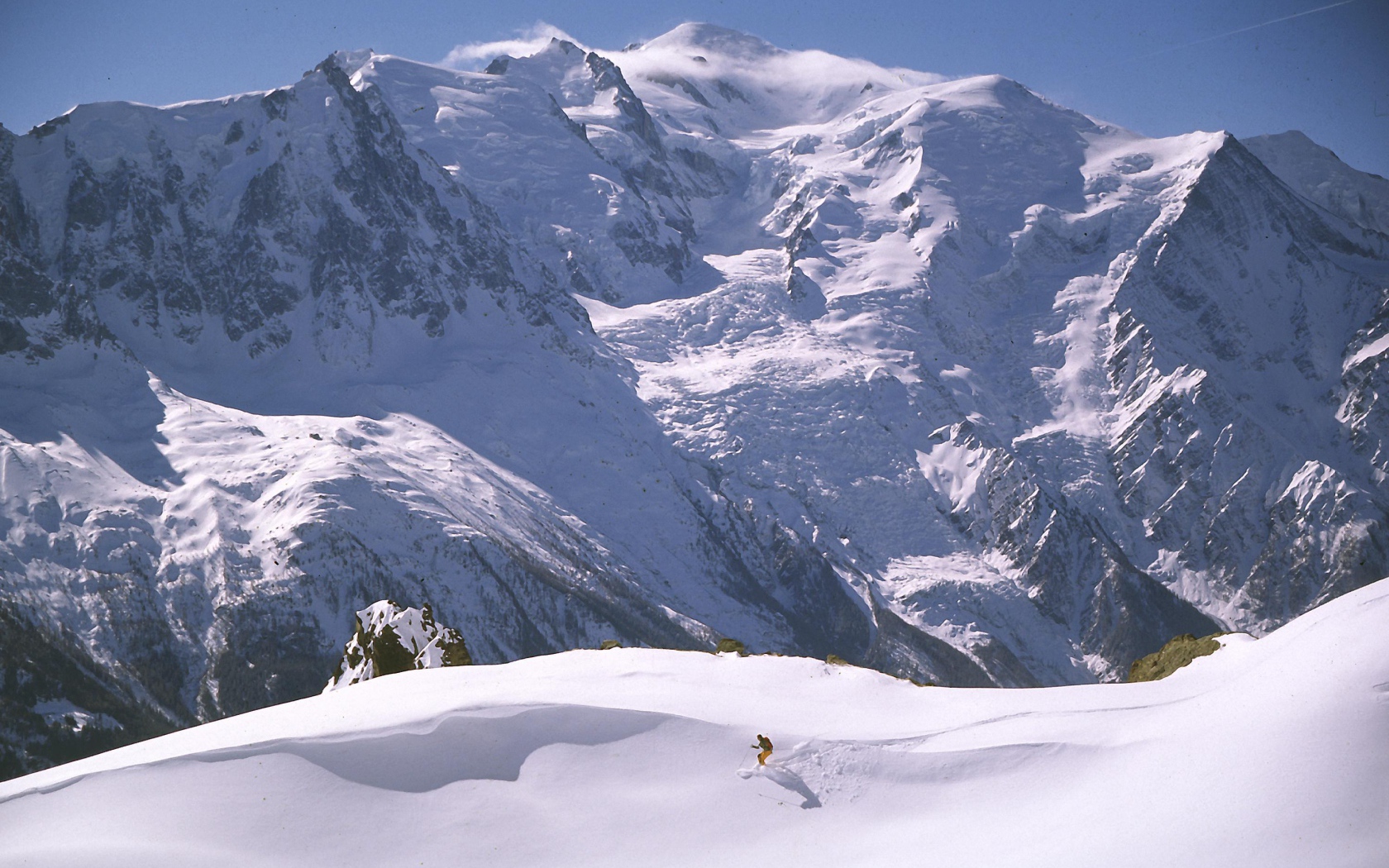 Катание на лыжах на курорте Шамони, Франция