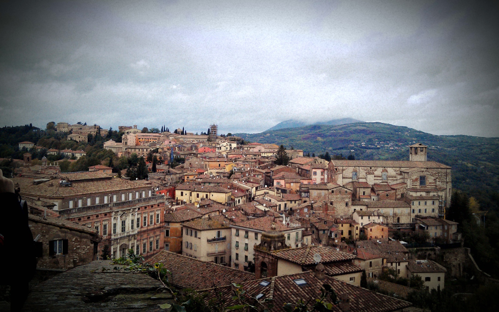 Perugia, Italy mountains in the background
