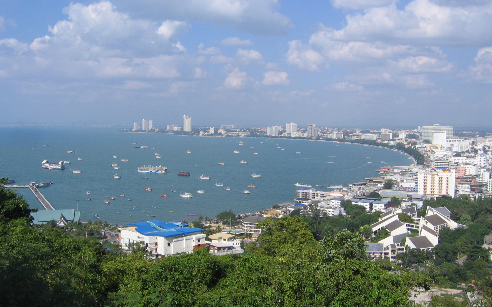 Panorama of the city at a resort in Pattaya, Thailand