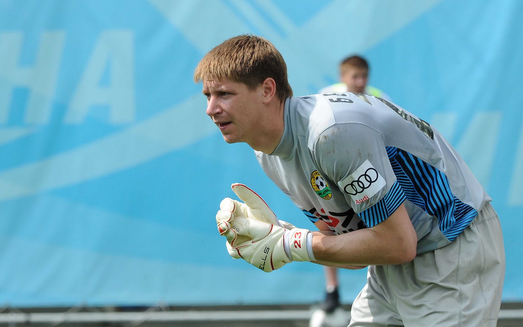 Александр Беленов вратарь Кубани за работой