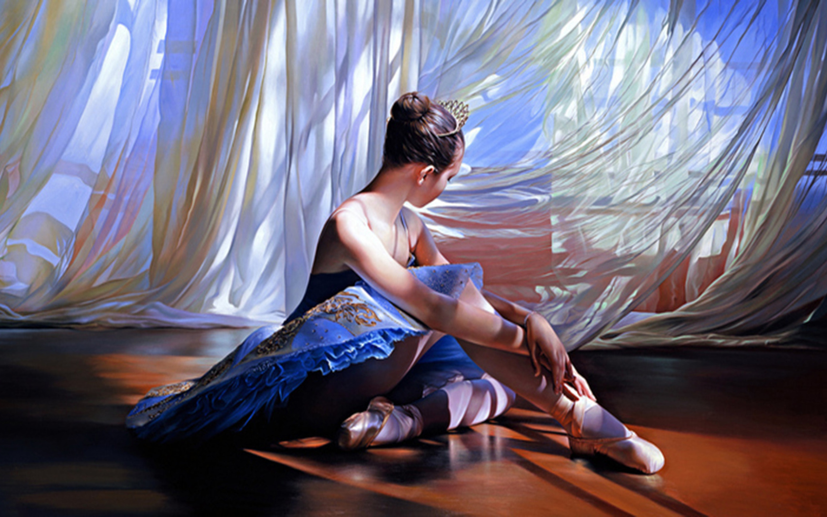 Балерина на полу