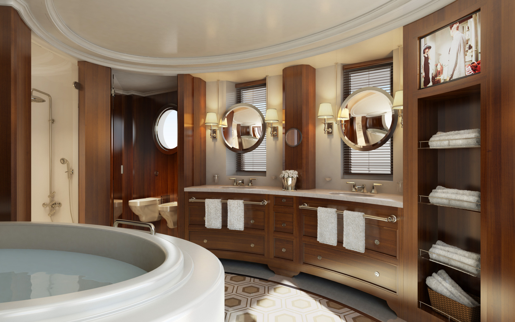 Ванная комната в роскошном отеле