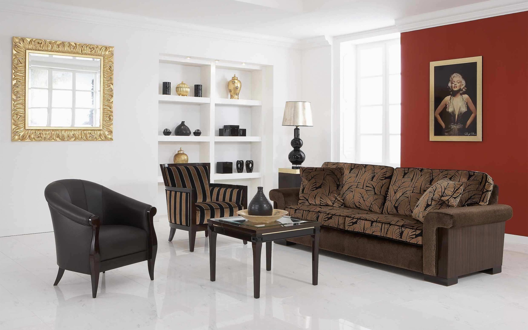 Красивое оформление гостиной