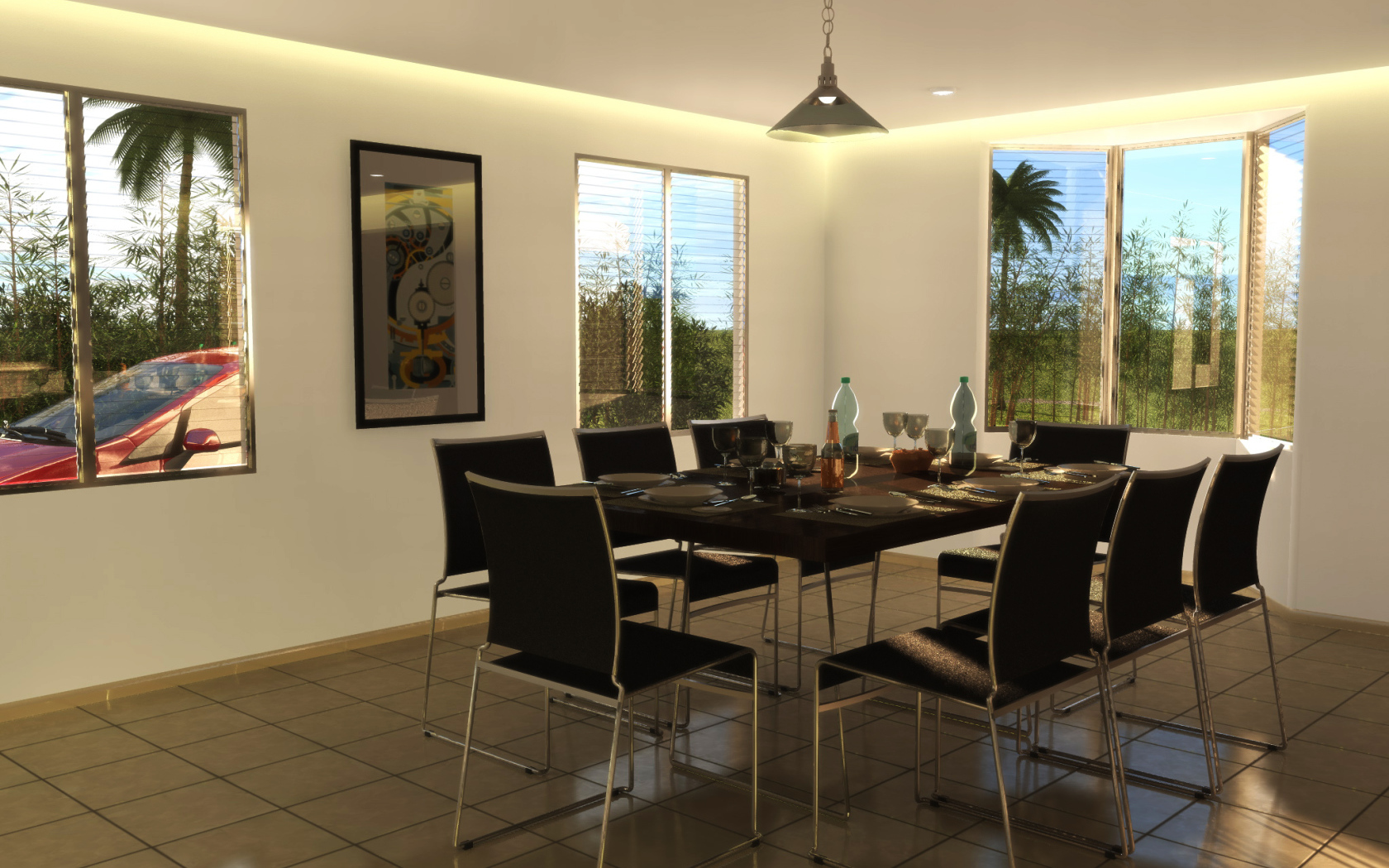 Столовая в загородном доме