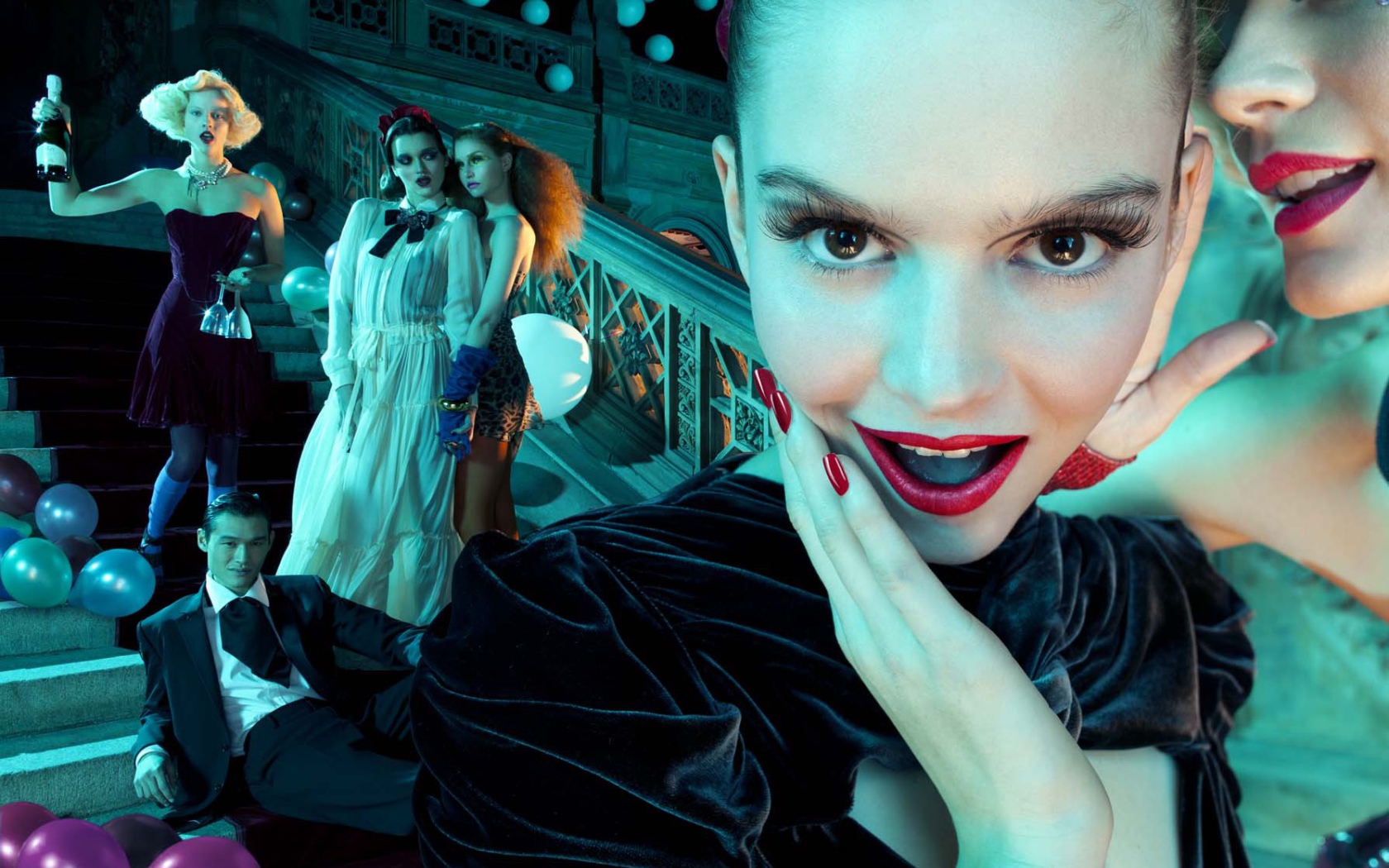 Фотография девушки веселятся