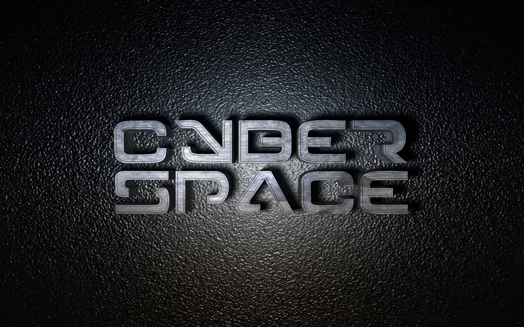 3Д надпись Кибер космос