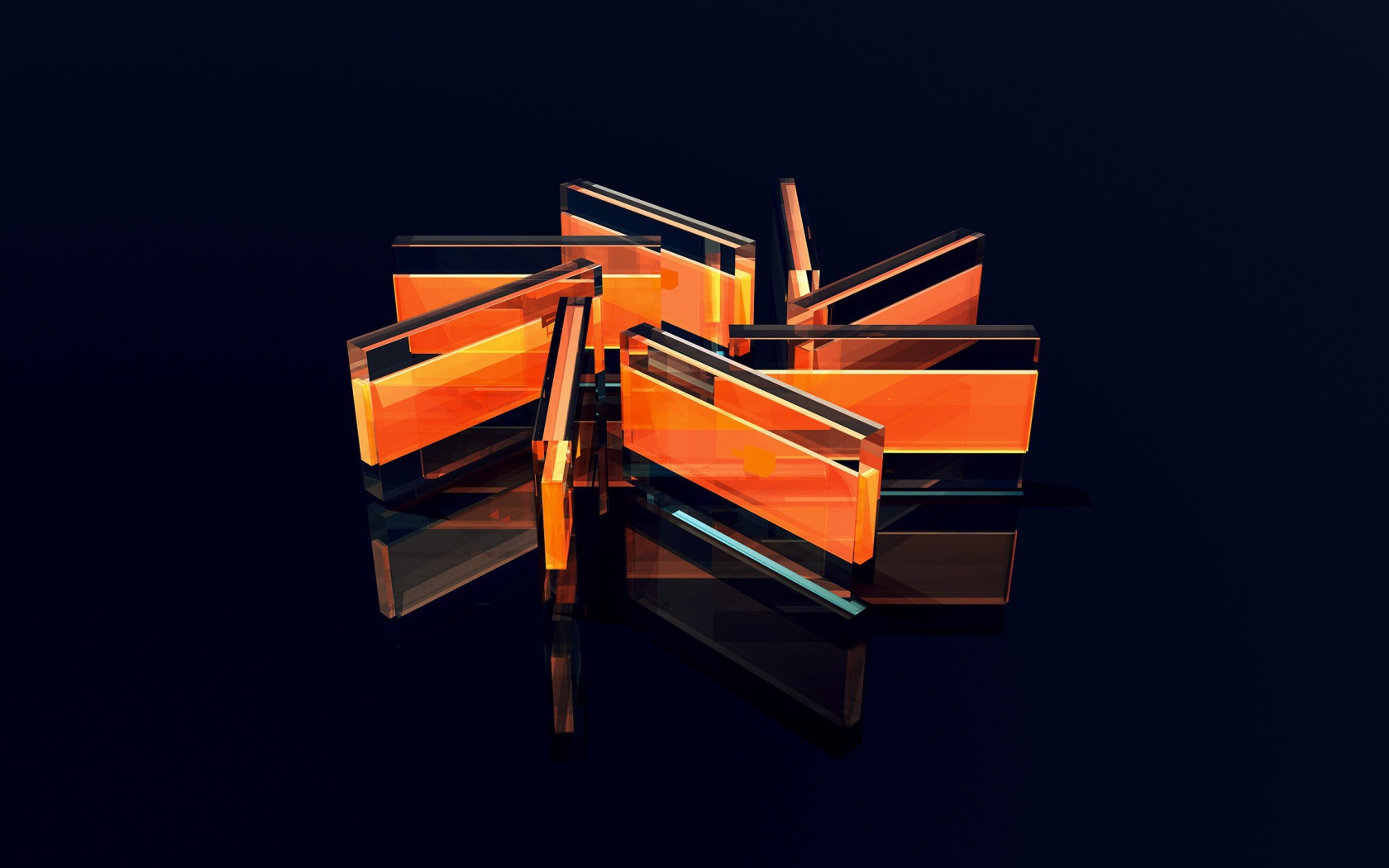 Блоки из оранжевого стекла