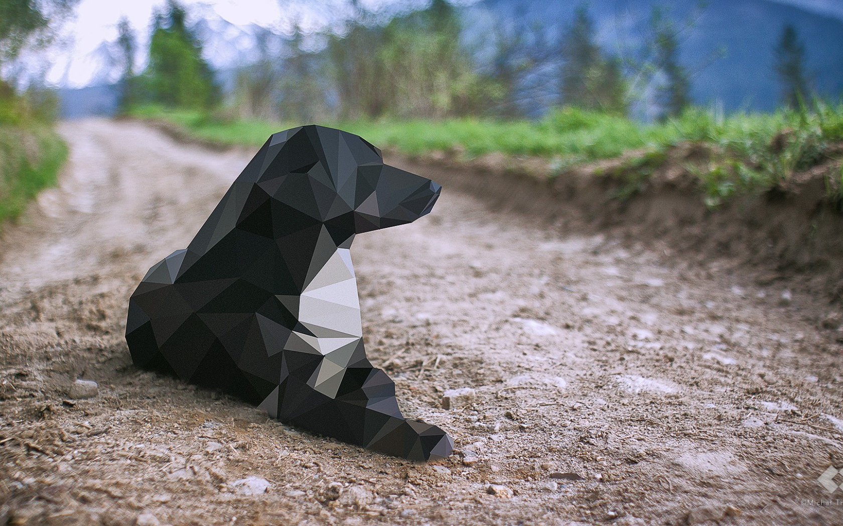 Кубическая черная собака