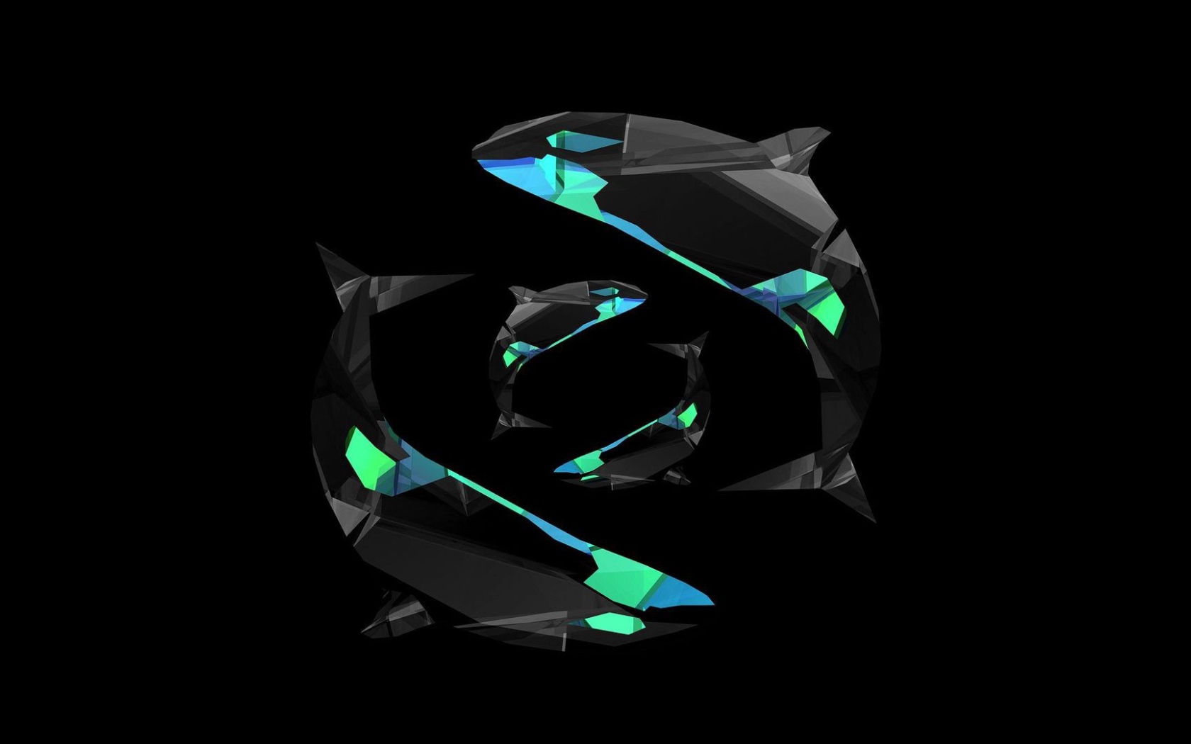 Дельфины, 3-Д графика