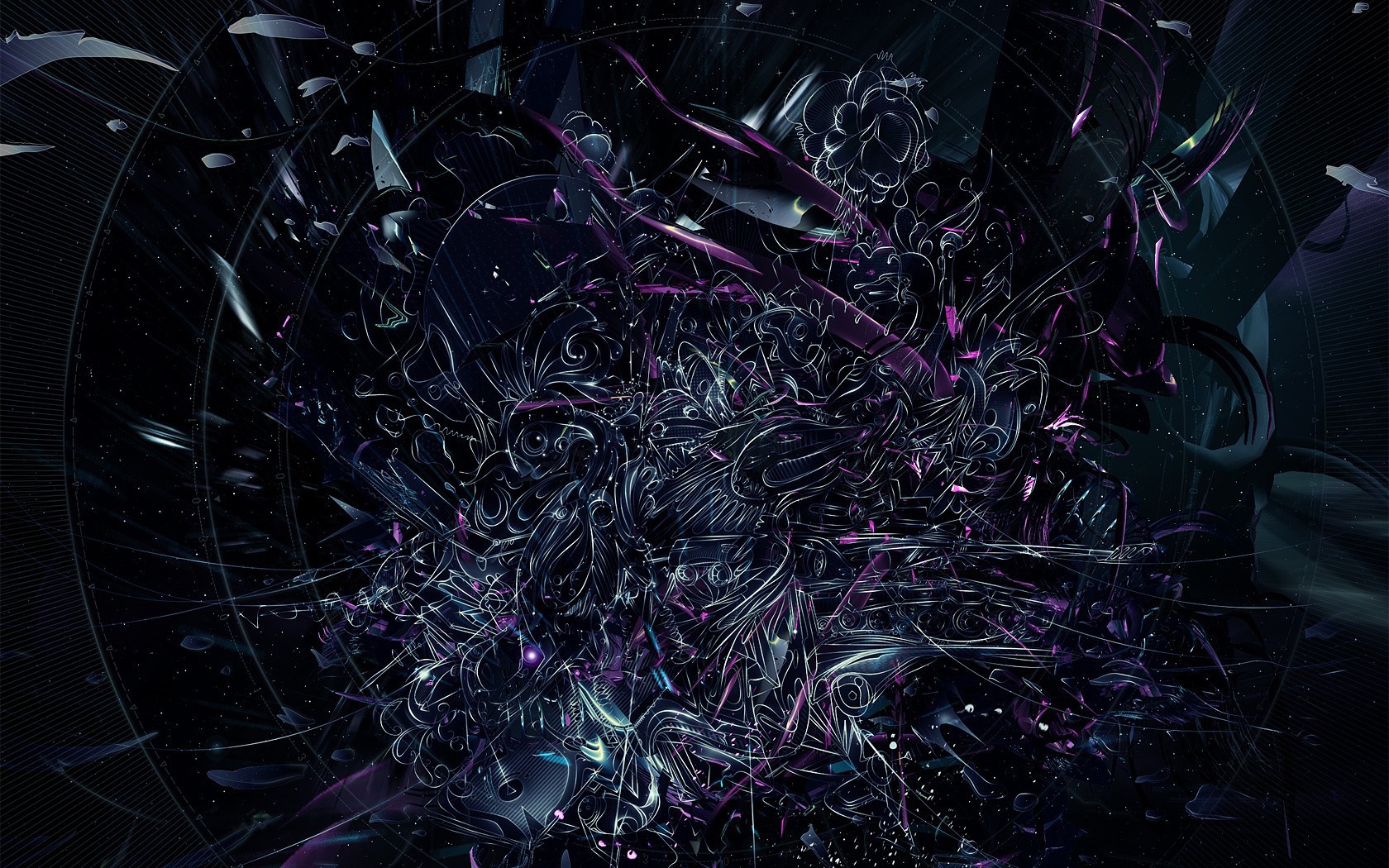 Переплетение абстрактных цветов