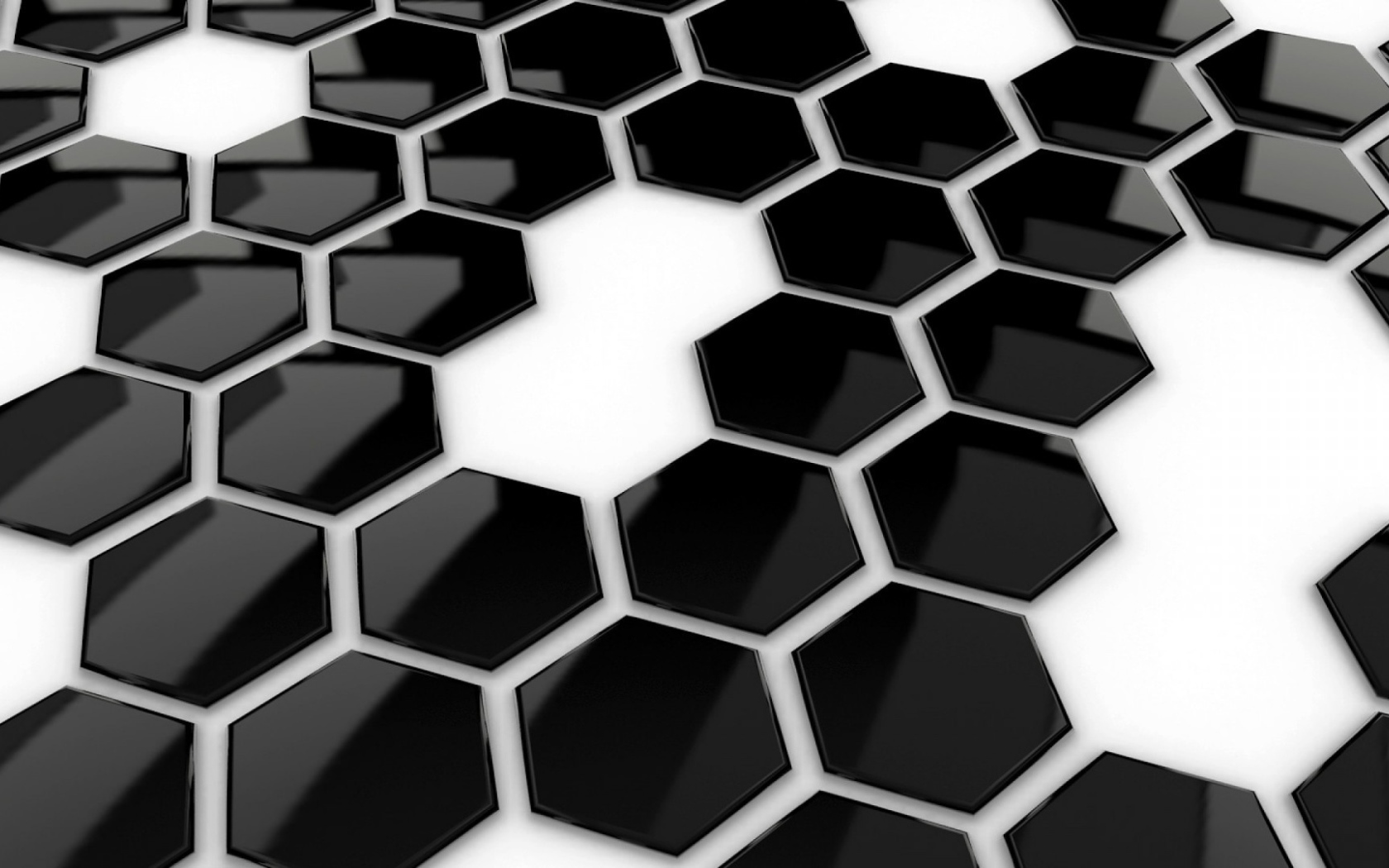 Черная плитка в форме сот