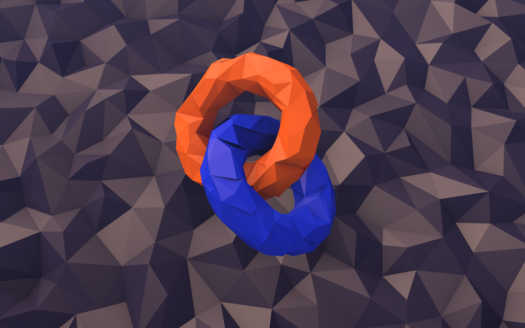 Два кольца на фоне 3Д