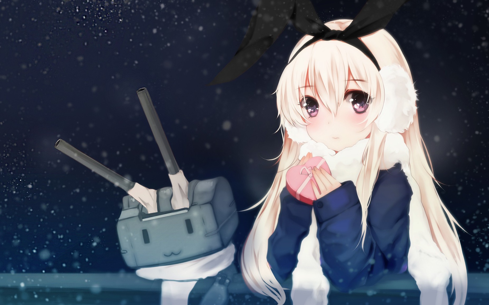 Девушка аниме с роботом