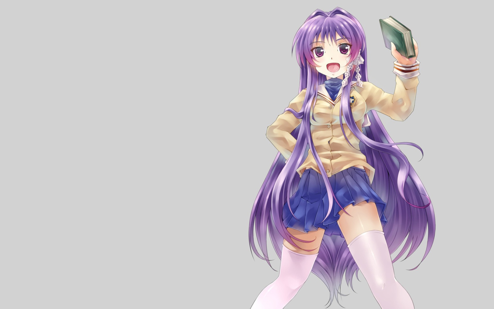 Аниме девушка с книгой в руке