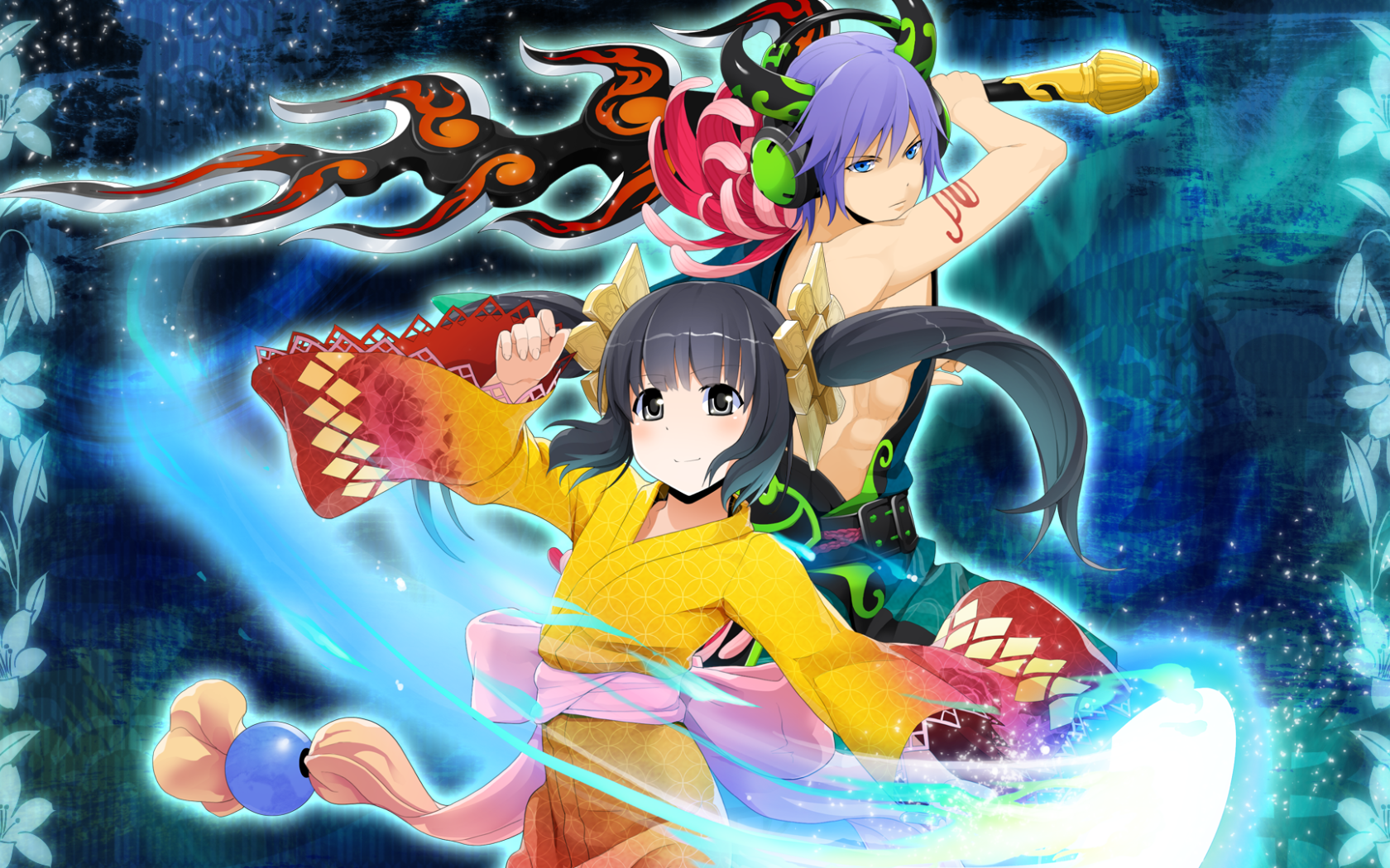 Сражение героев аниме Onigirl