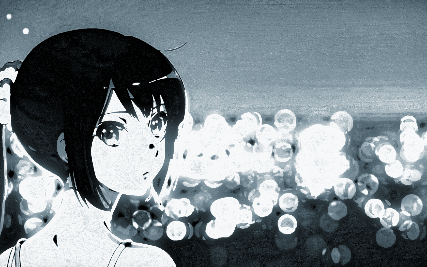 Черно белый рисунок аниме Звучи Эуфониум