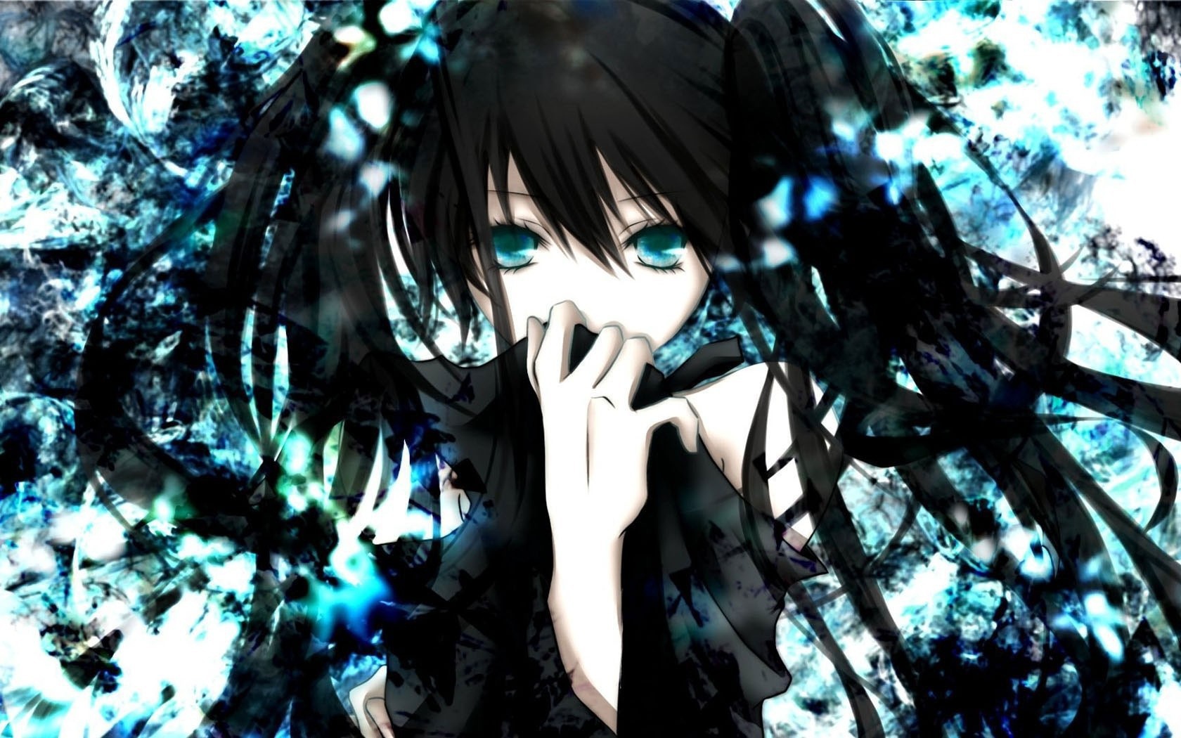Голубоглазая девушка аниме Black Rock Shooter