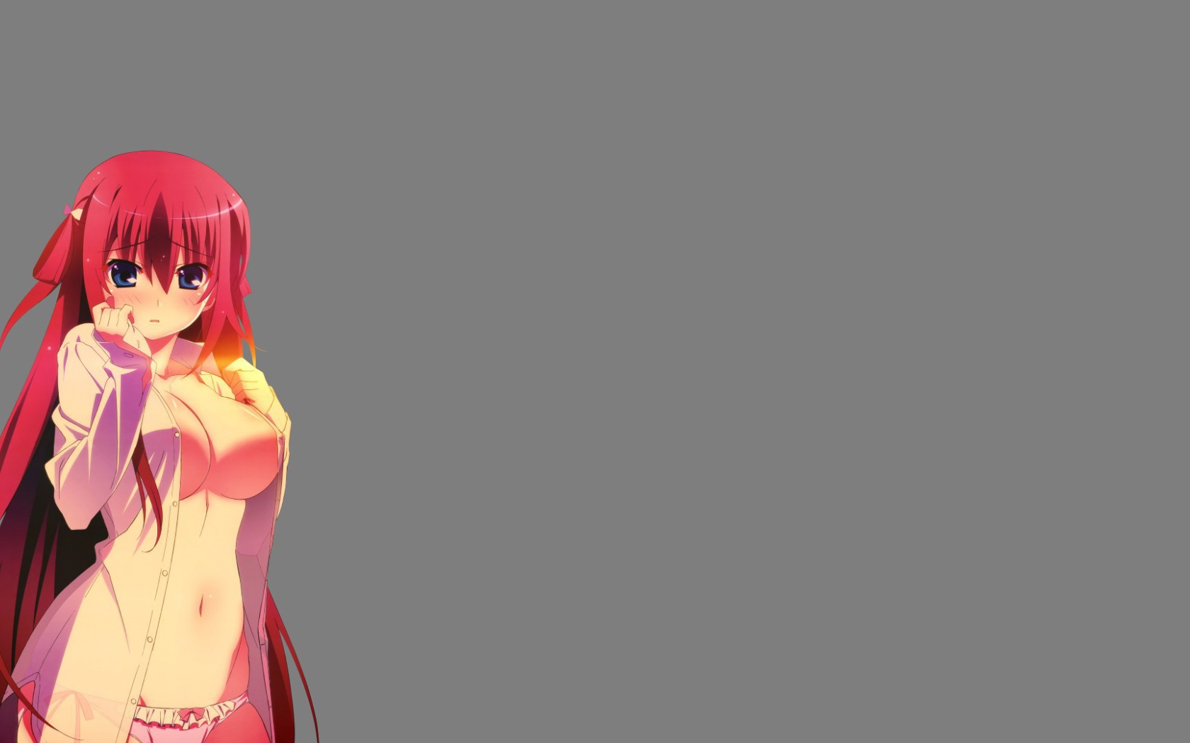 Девушка на сером фоне аниме Натюрморт в серых тонах