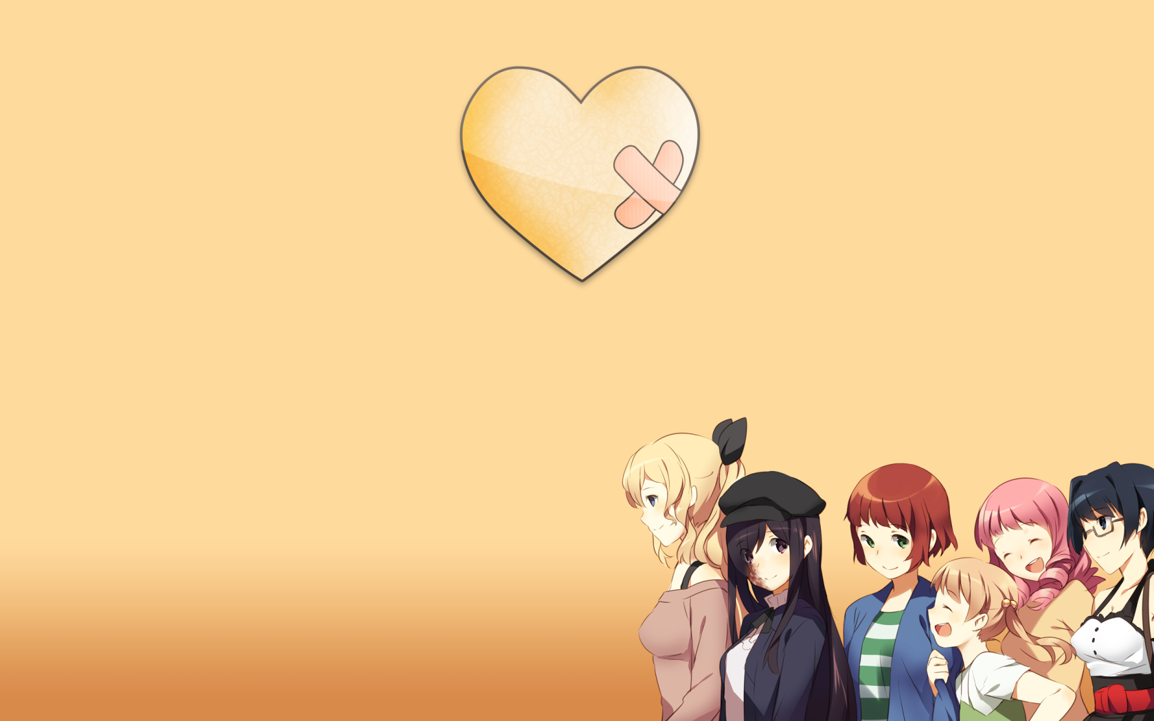 Сердце с заплаткой в аниме Девушки-инвалиды