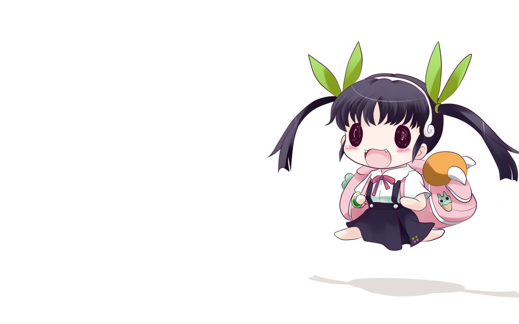 Маленькая девочка аниме с портфелем