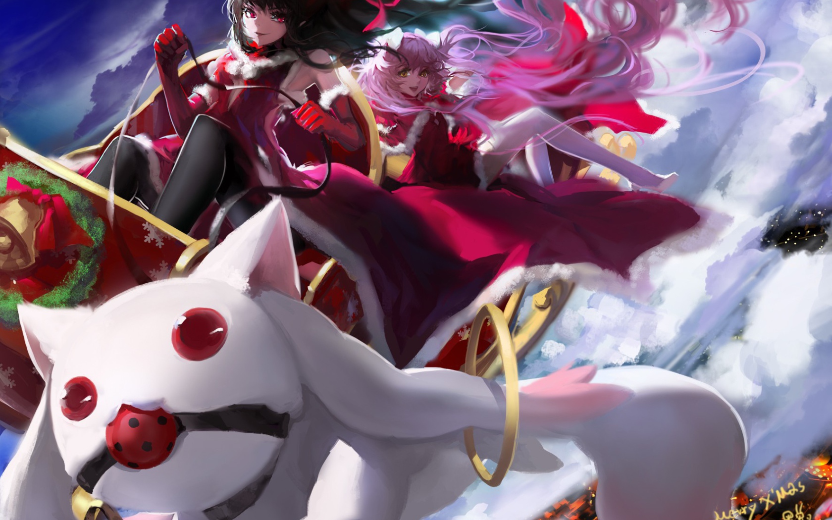 Волшебный кот из аниме Девочка-волшебница Мадока