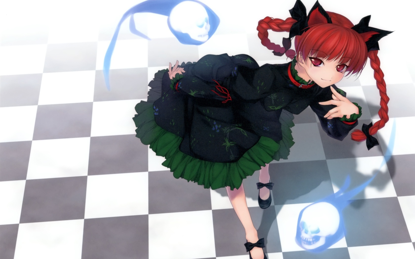 Рыжая девушка аниме с косами, Kaenbyou Rin