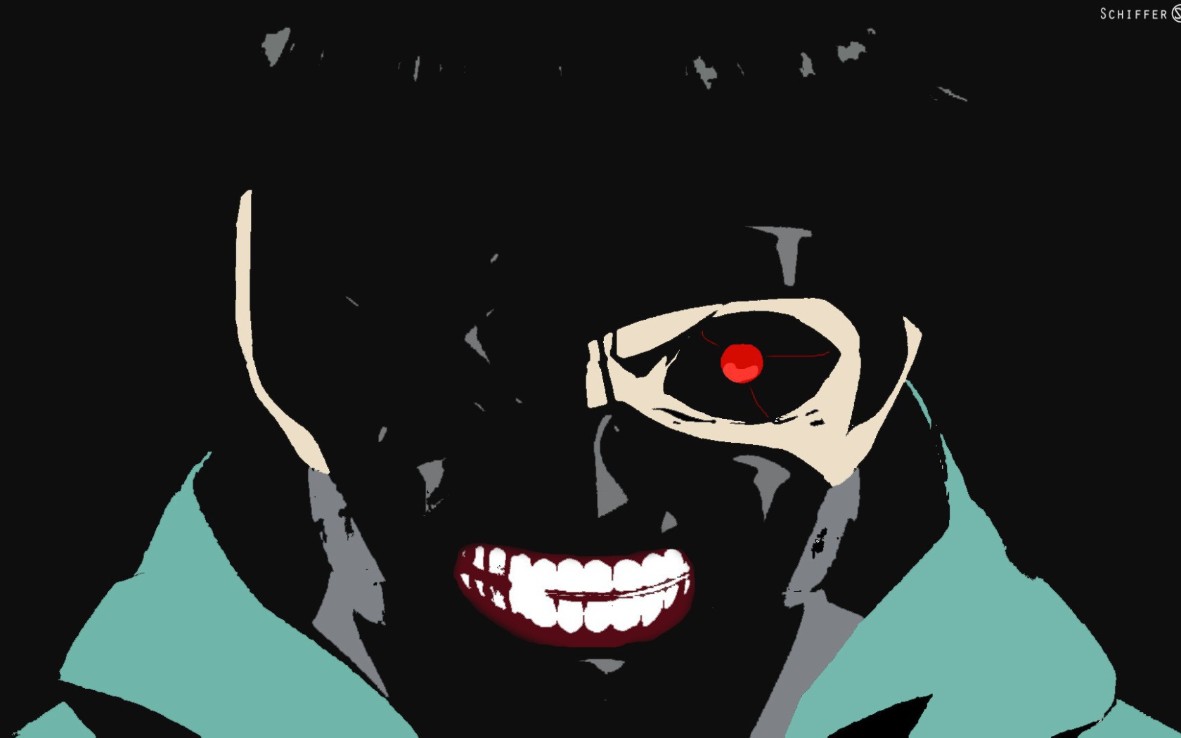 Красные глаза в аниме Tokyo Ghoul