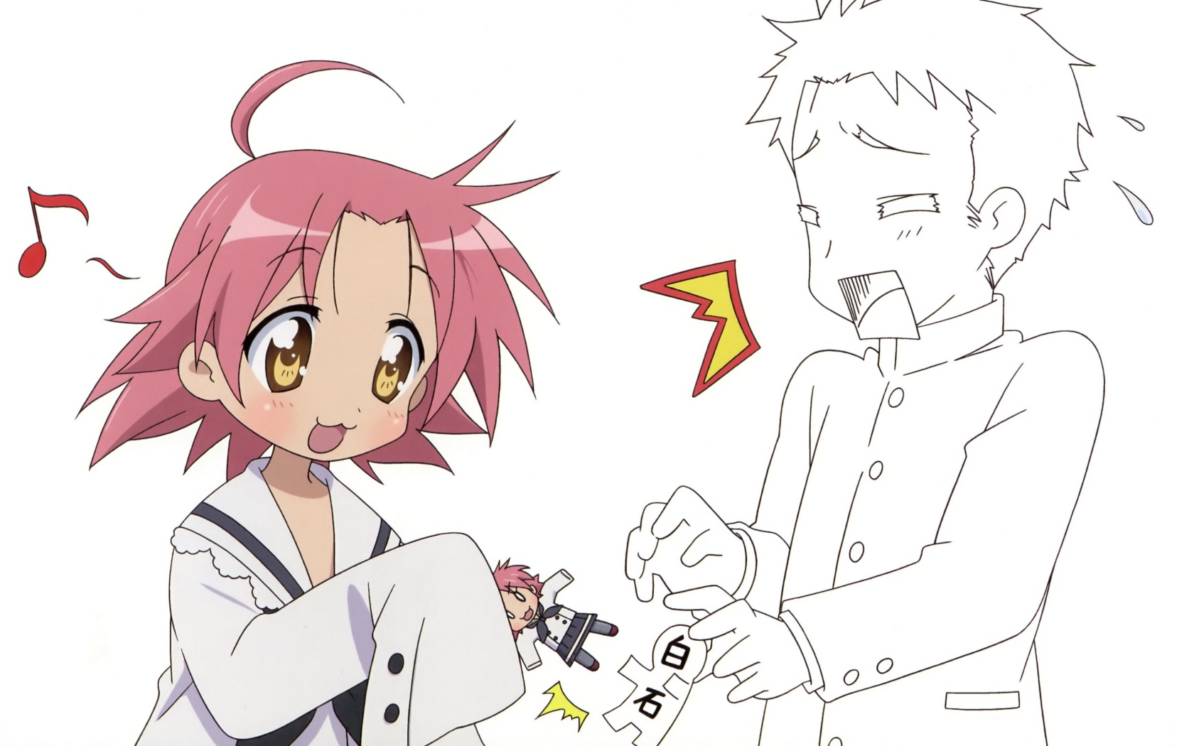 Эскиз рисунка аниме