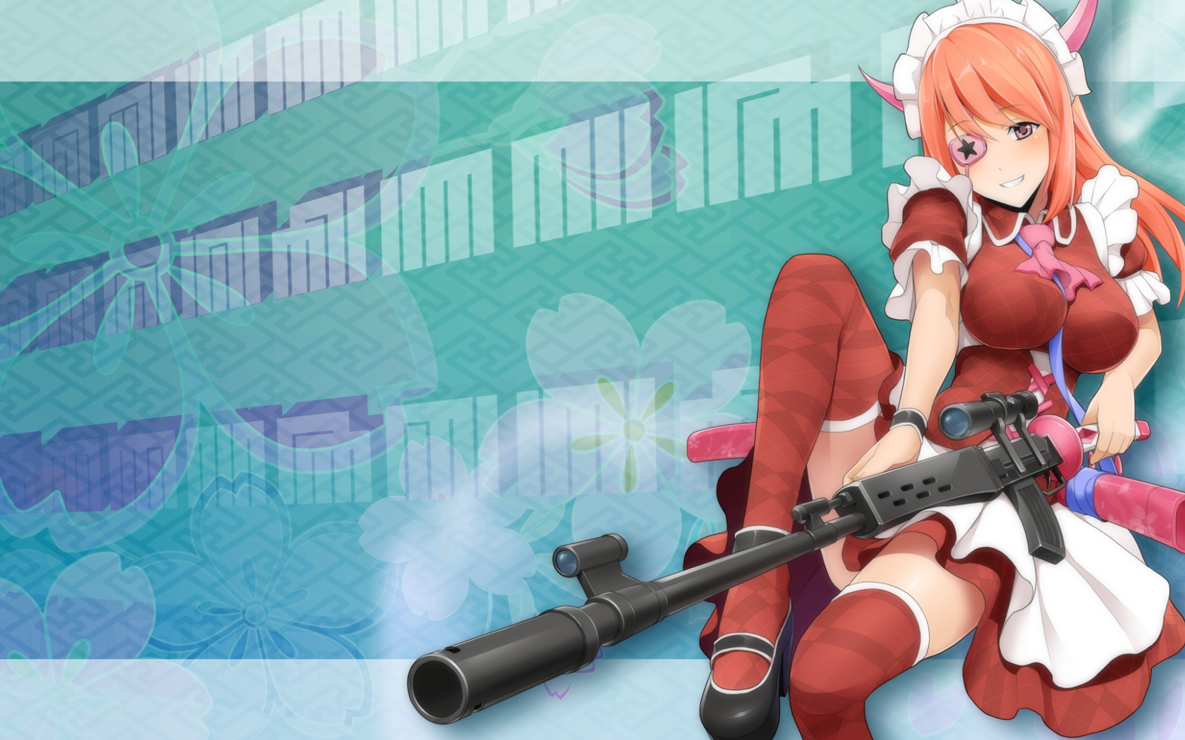 Девушка снайпер в аниме Onigirl