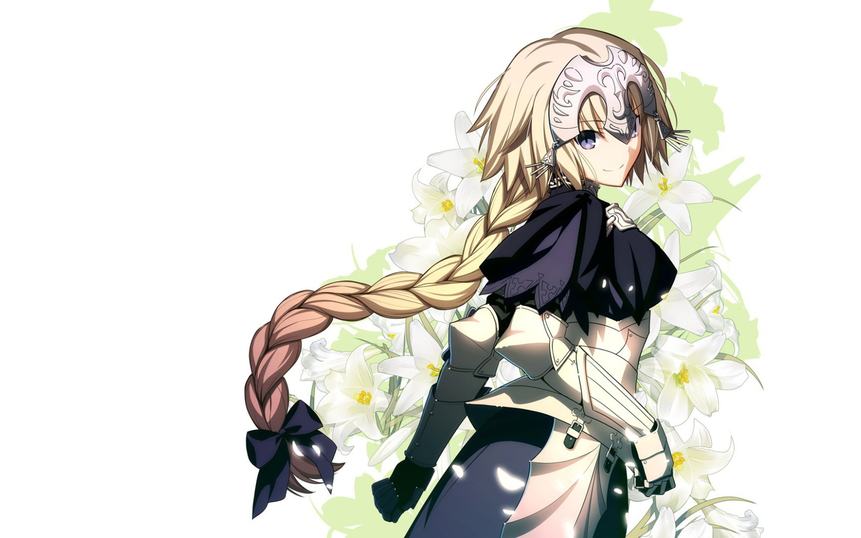 Коса на голове девушки аниме Ночь прибытия