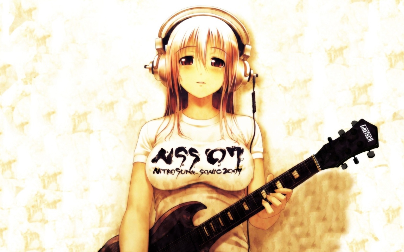 Супер Соника, аниме девушка с гитарой