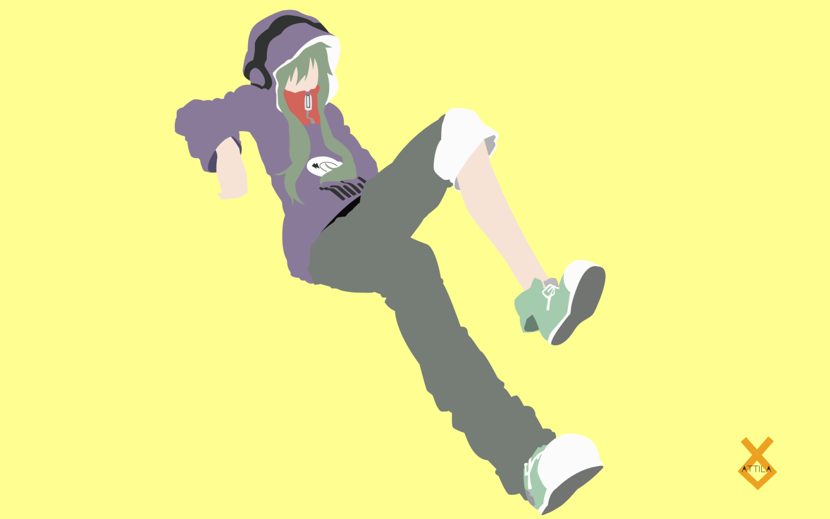 Девушка на желтом фоне, аниме Kagerou Project