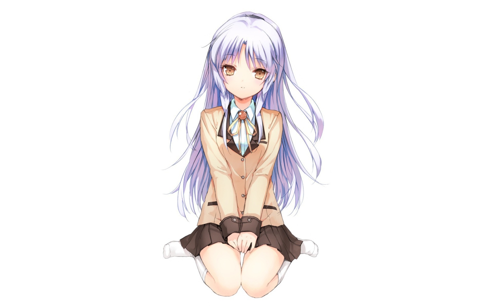 Девушка с голубыми волосами, аниме Ангельские ритмы